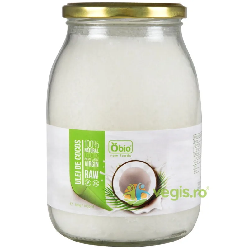 Ulei de Cocos Virgin Raw Ecologic/Bio 1L OBio — preț și oferte