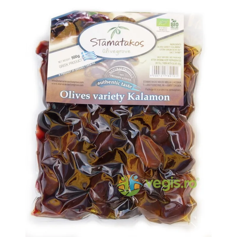 Masline Kalamata Vidate Ecologice/Bio 500g STAMATAKOS&nbsp;OLIVEGROVE — preț și oferte