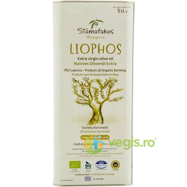 Ulei de Masline Extravirgin Liophos Ecologic/Bio 5L STAMATAKOS&nbsp;OLIVEGROVE — preț și oferte