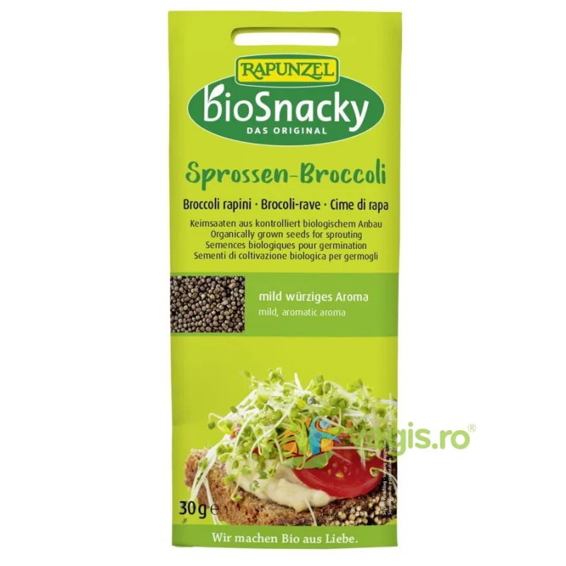 Seminte de Broccoli pentru Germinat Ecologice/Bio 30g BIOSNACKY RAPUNZEL — preț și oferte