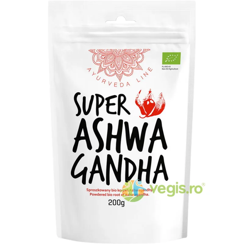 Ashwagandha Pulbere Ecologica/Bio 200g DIET FOOD — preț și oferte