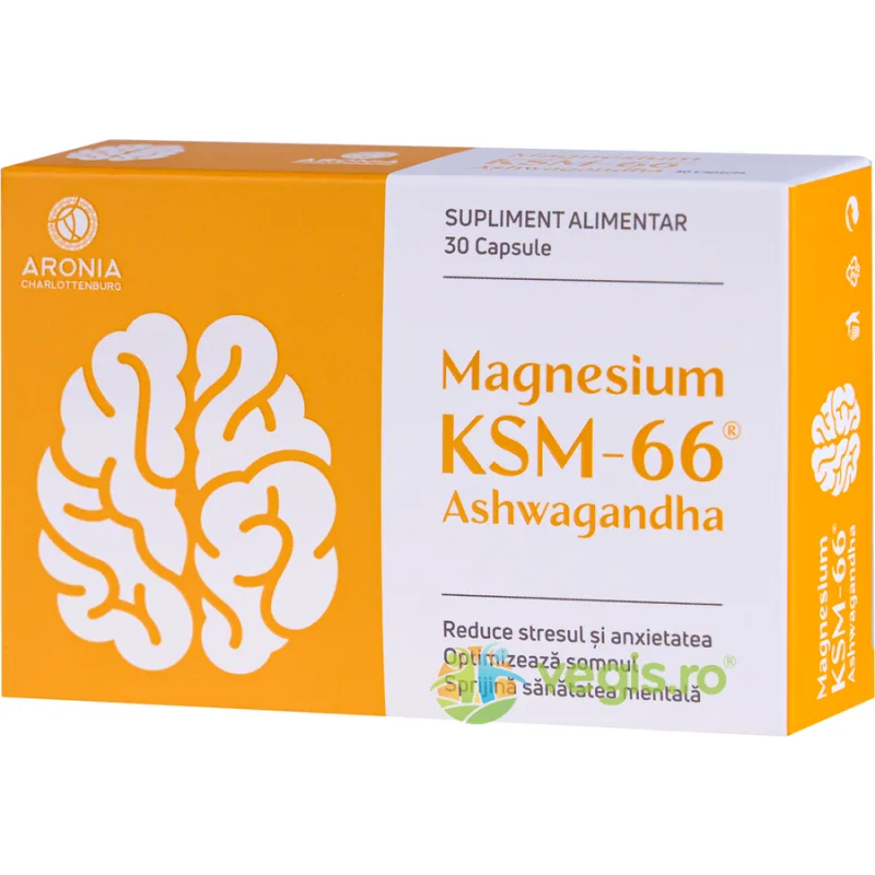Magnesium + Ashwagandha KSM-66 30cps Aronia Charlottenburg — preț și oferte