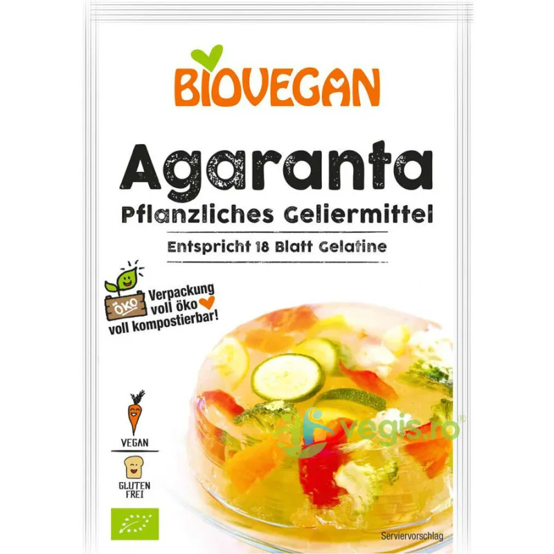 Gelatina pentru Legume fara Gluten Ecologica/Bio 18g Biovegan — preț și oferte