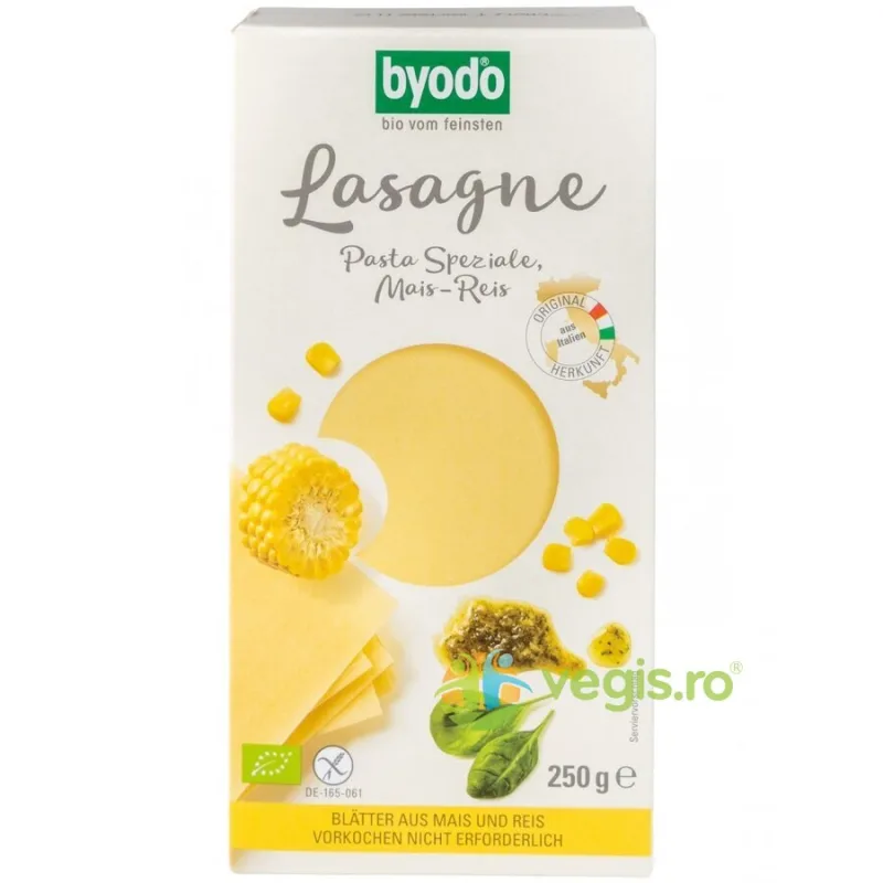 Lasagna din Porumb si Orez fara Gluten Ecologica/Bio 250g BYODO — preț și oferte