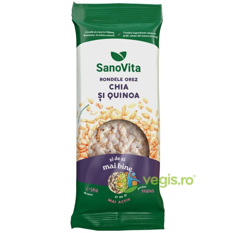 Rondele din Orez cu Chia si Quinoa 56g SANOVITA — preț și oferte