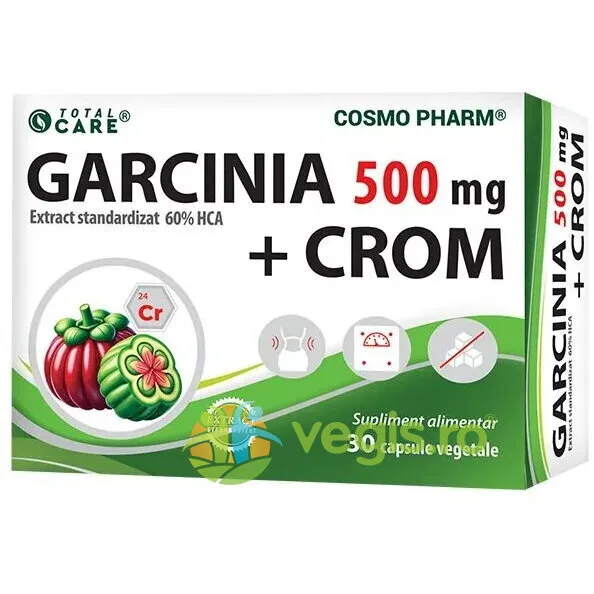 Garcinia 500mg + Crom 30cps vegetale COSMO PHARM — preț și oferte