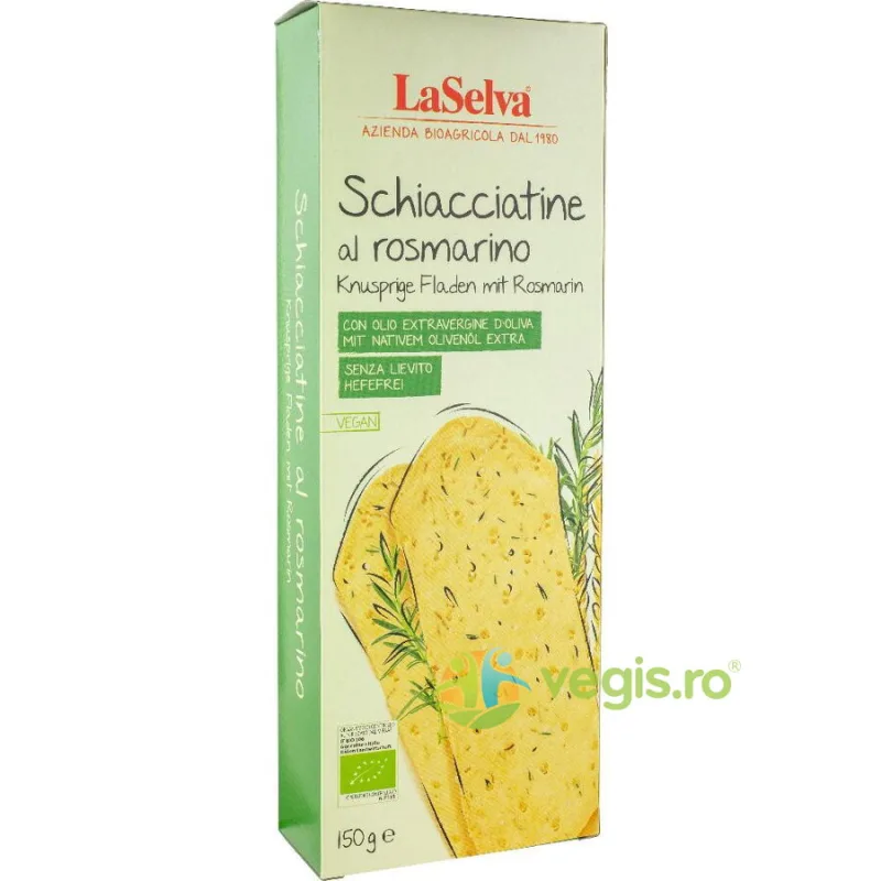 Schiacciatine cu Rozmarin Ecologice/Bio 150g LASELVA — preț și oferte