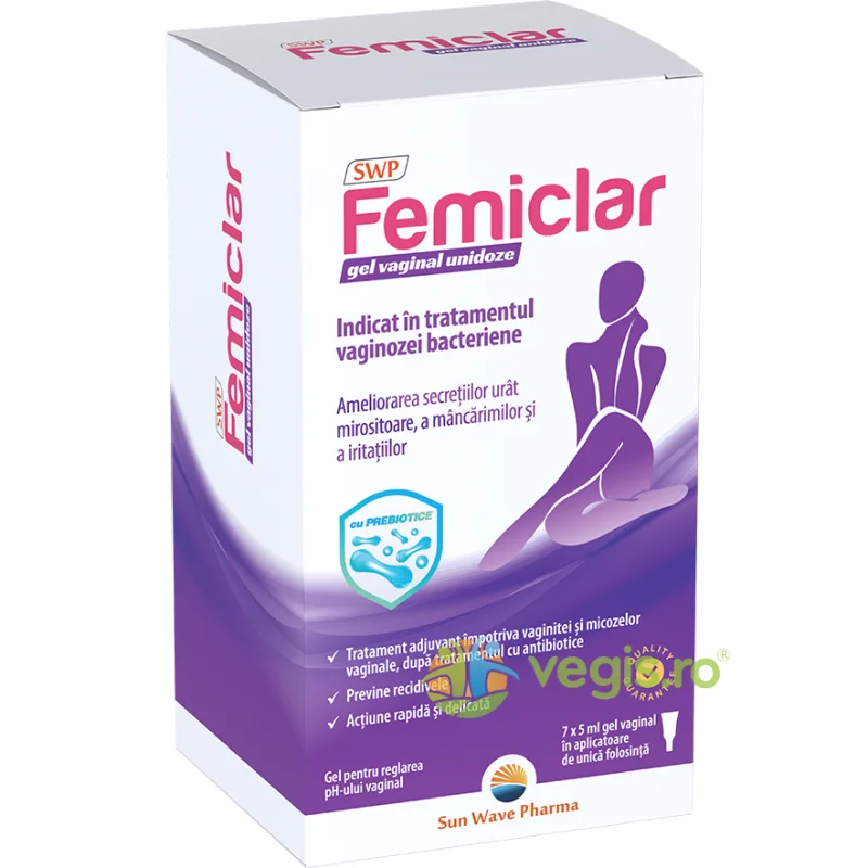 Femiclar Gel Vaginal Monodoze 7x5ml SUN WAVE PHARMA — preț și oferte