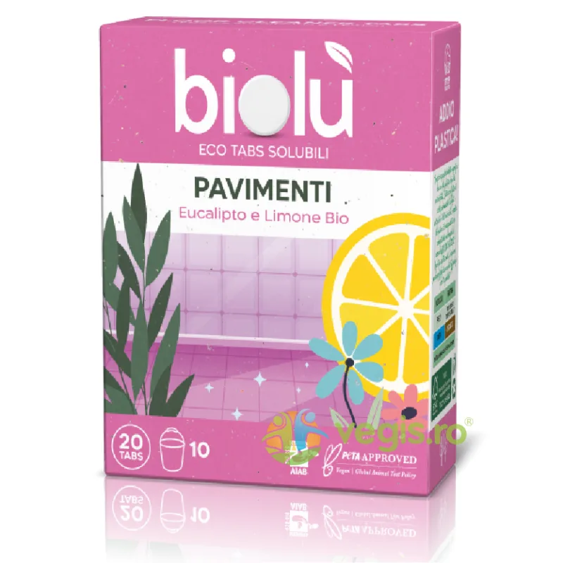 Tablete pentru Pardoseli cu Eucalipt si Lamaie Bio 20buc BIOLU — preț și oferte
