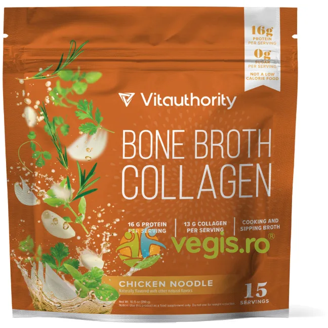 Colagen cu Aroma Naturala de Supa de Pui 310g VITAUTHORITY — preț și oferte