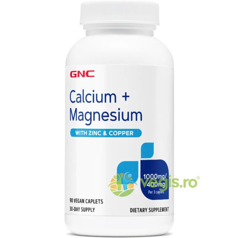 Formula Premium de Calciu, Magneziu, Zinc si Cupru 90cps GNC — preț și oferte