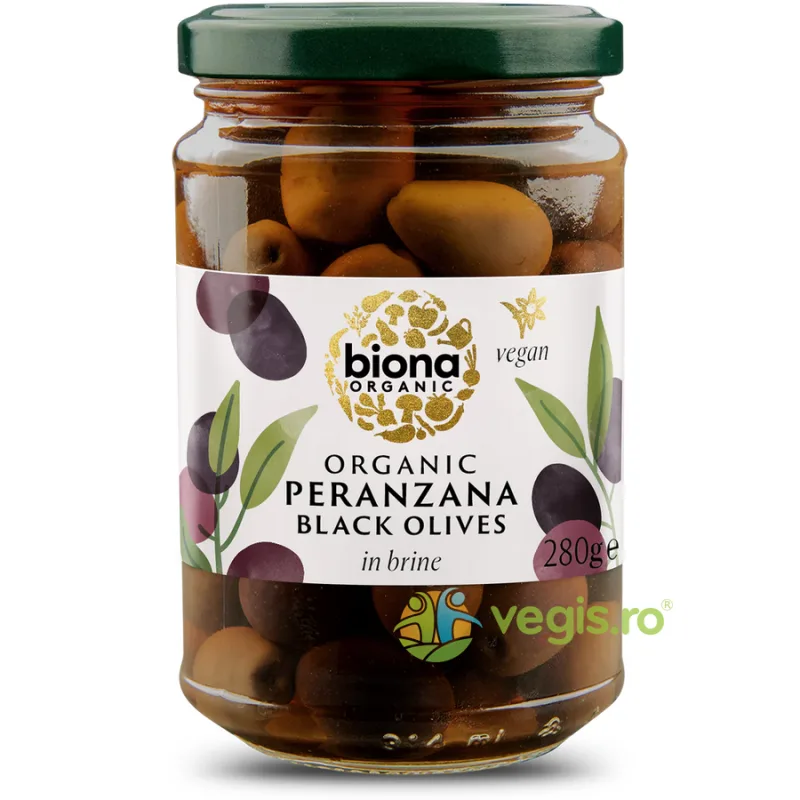 Masline Negre Peranzana in Saramura Ecologice/Bio 280g BIONA — preț și oferte