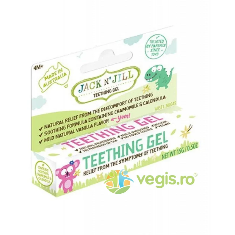 Gel Calmant Natural pentru Eruptii Dentare Bebelusi 15g JACK N'JILL — preț și oferte
