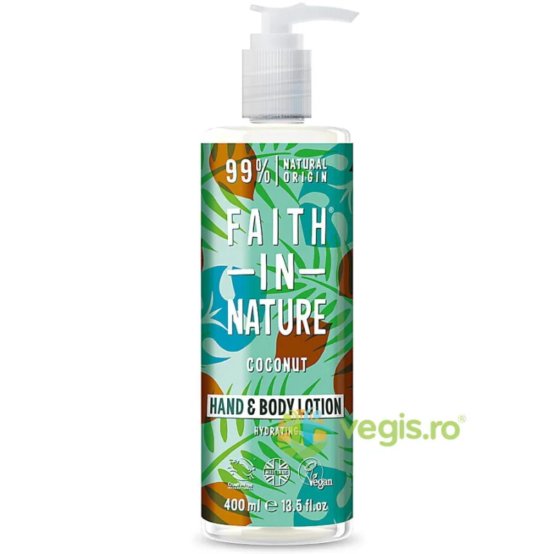 Lotiune pentru Corp si Maini cu Cocos 400ml FAITH IN NATURE — preț și oferte