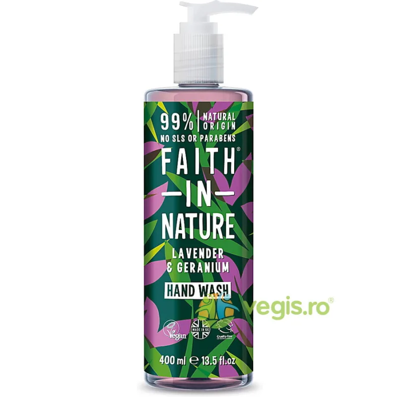 Sapun Lichid Natural cu Lavanda si Muscata 400ml FAITH IN NATURE — preț și oferte