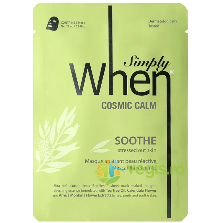 Masca Faciala Calmanta si Purifianta pentru Ten Sensibil cu Ulei din Arbore de Ceai Cosmic Calm 23g WHEN — preț și oferte