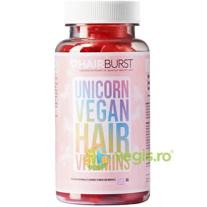 Vitamine Vegane Masticabile pentru Par Sanatos Unicorn 60 jeleuri HAIRBURST — preț și oferte