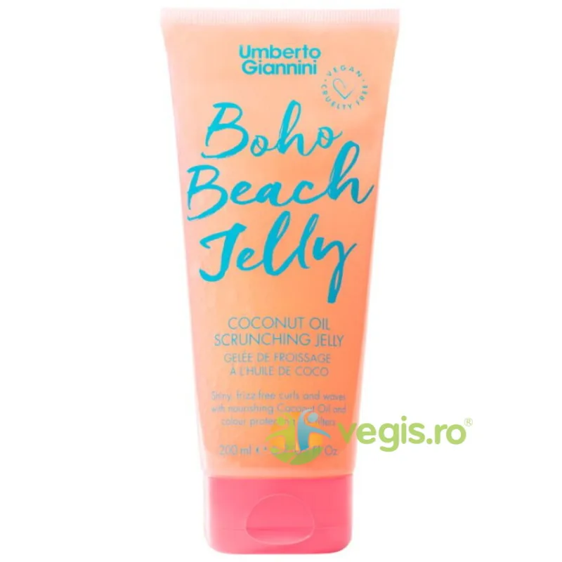 Gel Modelator cu Ulei de Cocos pentru Efect de Bucle Lejere Boho Beach Jelly 200ml UMBERTO GIANNINI — preț și oferte