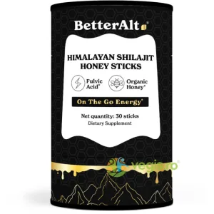 Shilajit din Himalaya cu Miere 75% Acid Fulvic Better Alt 30 pliculete