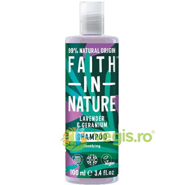 Sampon Calmant cu Lavanda si Muscata pentru Par Normal si Uscat 100ml FAITH IN NATURE — preț și oferte