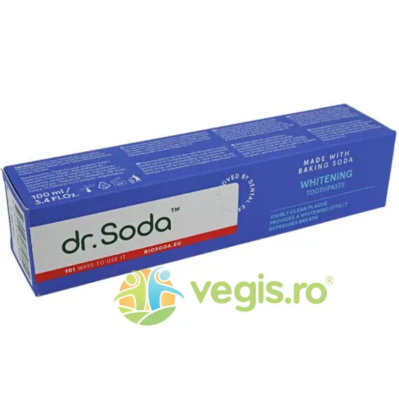 Pasta de Dinti pentru Albire cu Bicarbonat de Sodiu 100ml Dr.Soda — preț și oferte