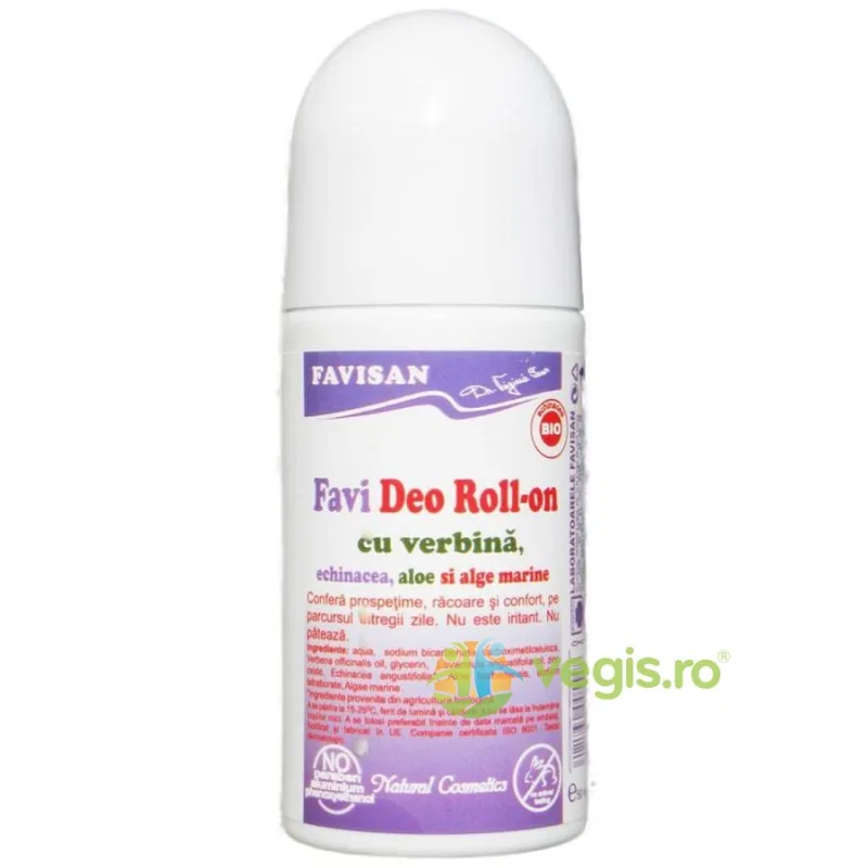 Deodorant Roll-On cu Verbina, Echinacea, Aloe si Alge Marine 50ml Favisan — preț și oferte