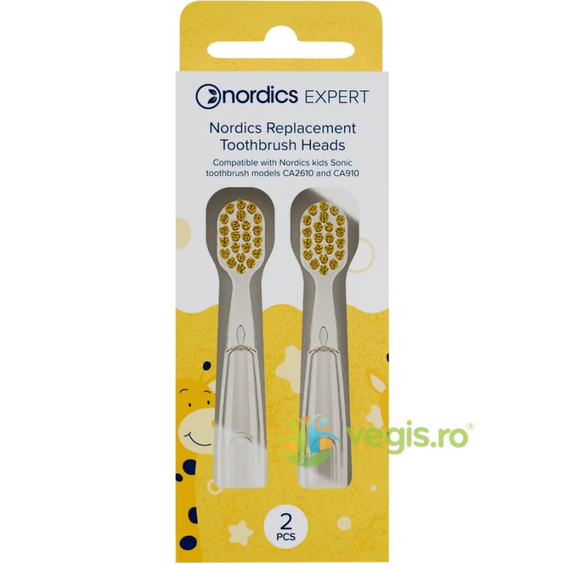 Rezerve pentru Periuta de Dinti 1-8 ani Galbena 2buc NORDICS — preț și oferte
