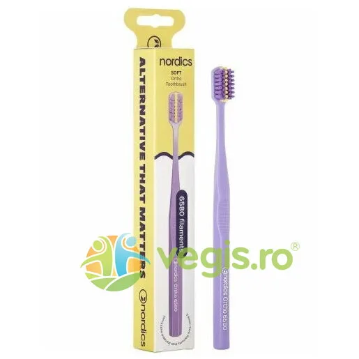Periuta de Dinti Moale Mov 6580 Filamente Ortho 1buc NORDICS — preț și oferte