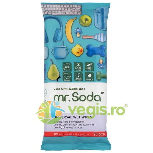 Servetele Umede Universale cu Bicarbonat de Sodiu 25buc Mr.Soda — preț și oferte