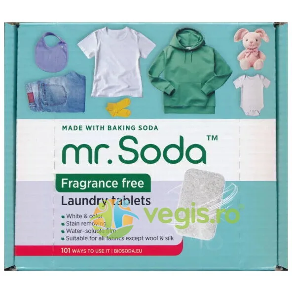 Tablete pentru Masina de Spalat Rufe cu Bicarbonat de Sodiu 30buc x 25g Mr.Soda — preț și oferte