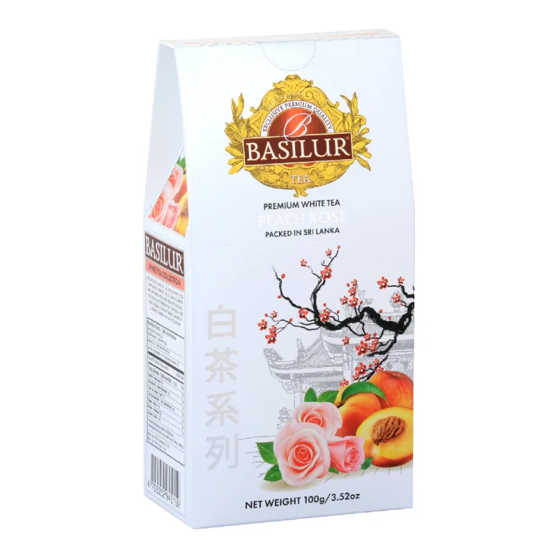 Ceai alb, White Tea Peach Rose, 100 g, Basilur BASILUR TEA — preț și oferte