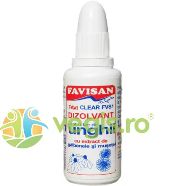 Dizolvant pentru Lac de Unghii cu Galbenele si Musetel FaviClear FVS1 30ml Favisan — preț și oferte