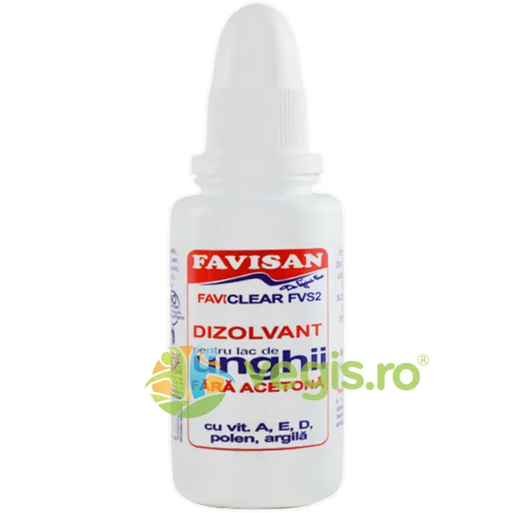 Dizolvant pentru Lac de Unghii cu Vitamina A, Polen si Argila fara Acetona 30ml Favisan — preț și oferte