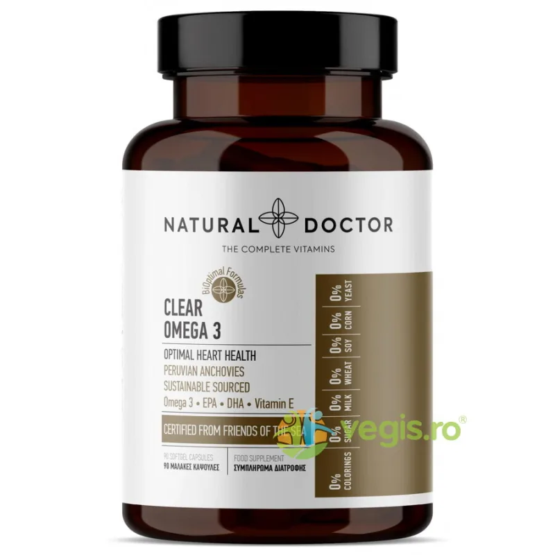 Clear Omega3 pentru Sanatatea Inimii 90buc NATURAL DOCTOR — preț și oferte