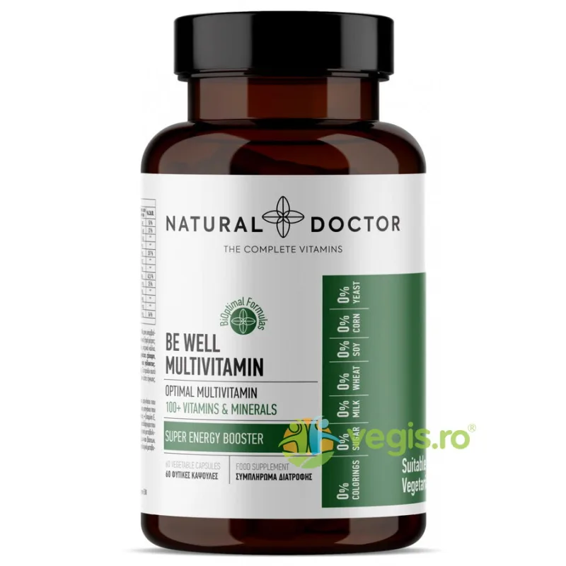 Be Well Multivitamin Super Amplificator de Energie 60cps NATURAL DOCTOR — preț și oferte