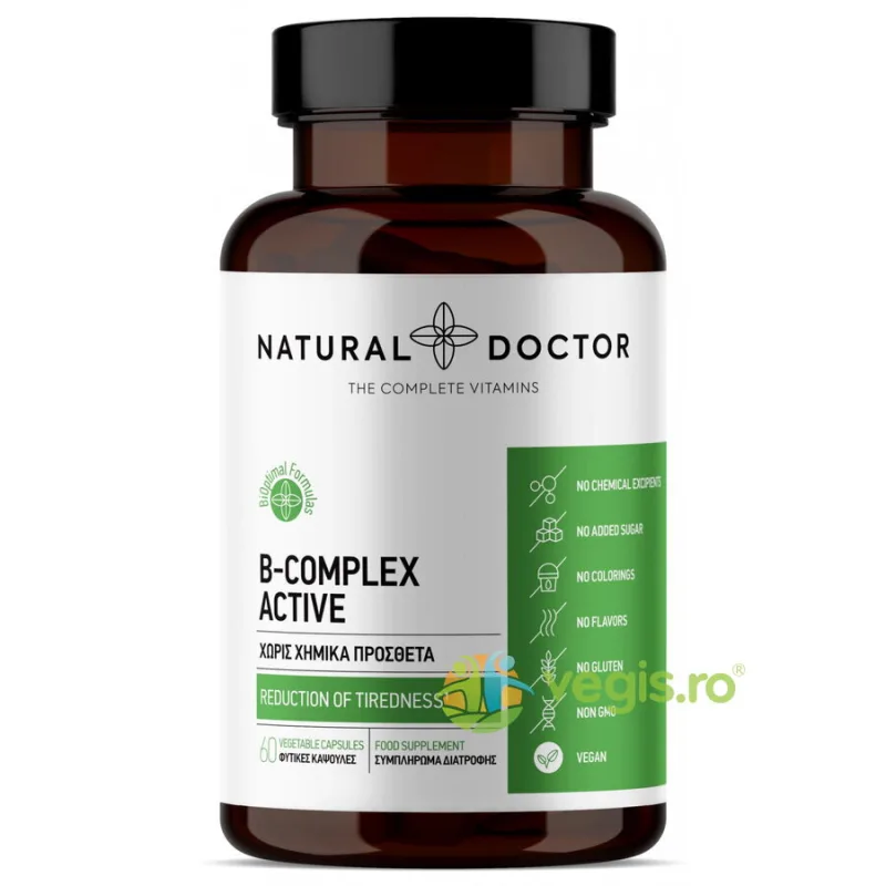 B-Complex Active pentru Reducerea Oboselii 60cps NATURAL&nbsp;DOCTOR — preț și oferte