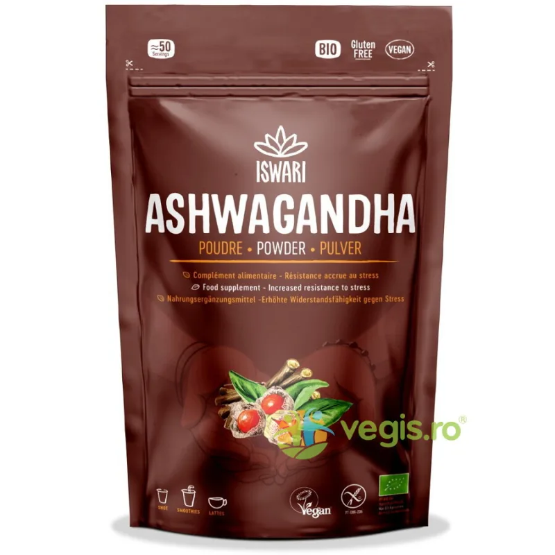 Pulbere de Ashwagandha fara Gluten Ecologica/Bio 150g ISWARI — preț și oferte