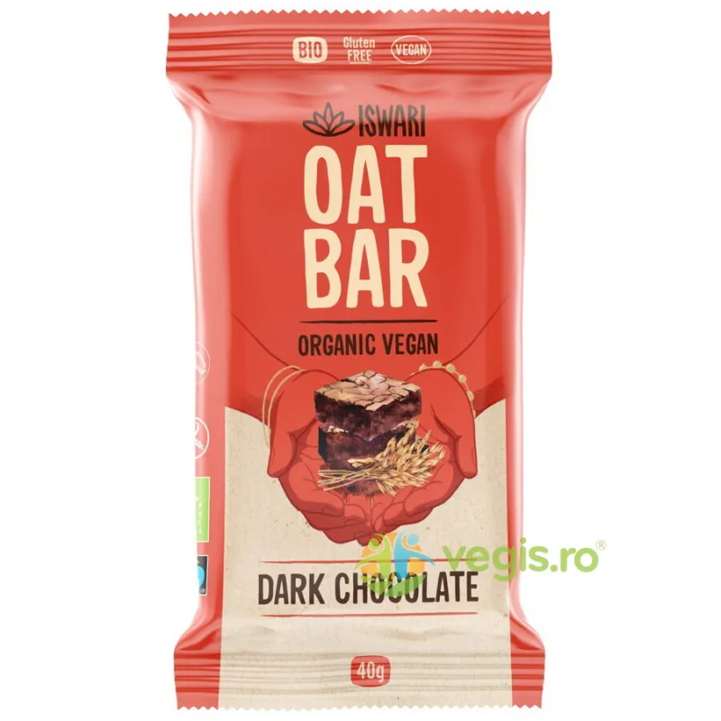 Baton Energizant din Ovaz si Ciocolata Neagra fara Gluten Ecologica/Bio 40g ISWARI — preț și oferte