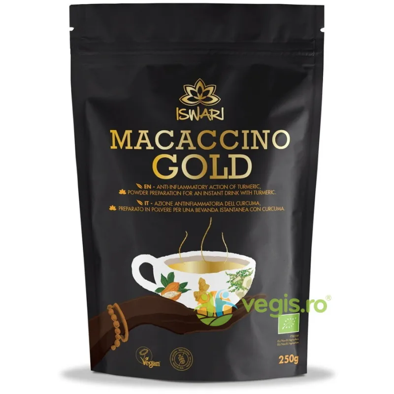 Bautura Instant Macaccino Gold fara Gluten Ecologica/Bio 250g ISWARI — preț și oferte