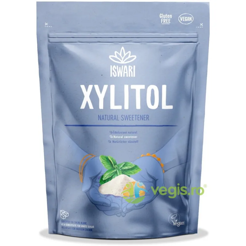 Indulcitor Natural Xylitol (Xilitol) fara Gluten 250g ISWARI — preț și oferte