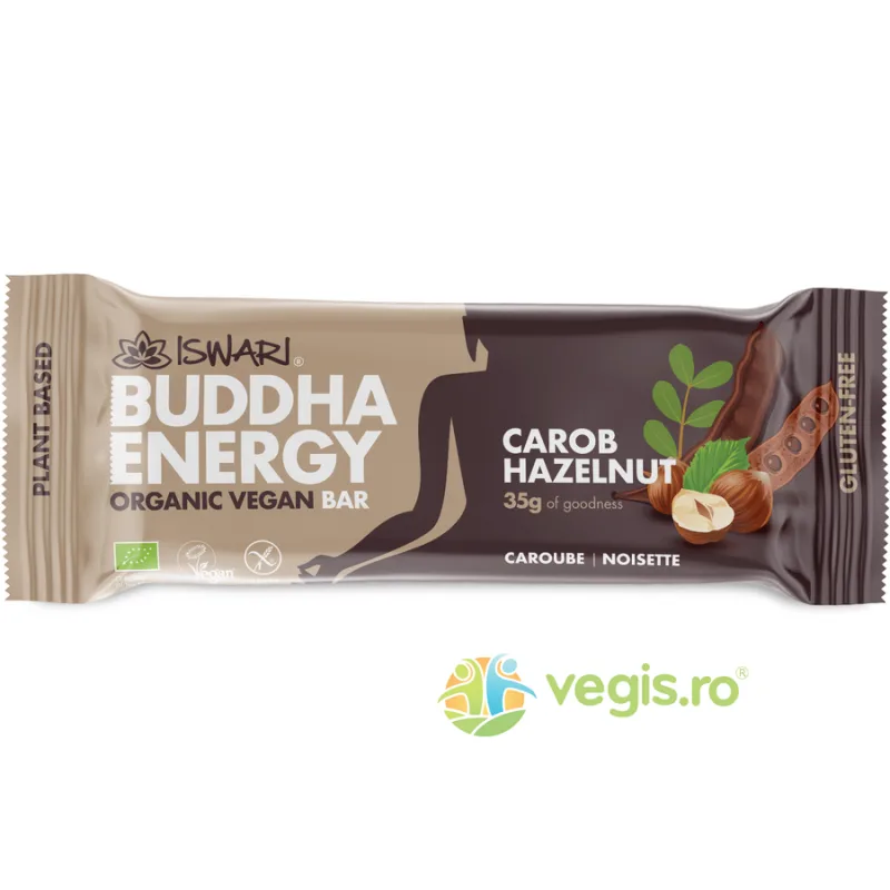 Baton Energizant cu Alune de Padure si Carob fara Gluten Ecologic/Bio 35g ISWARI — preț și oferte