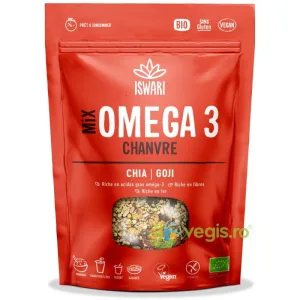 Mix Omega3 cu Seminte de Canepa, Chia si Goji Ecologic/Bio 200g