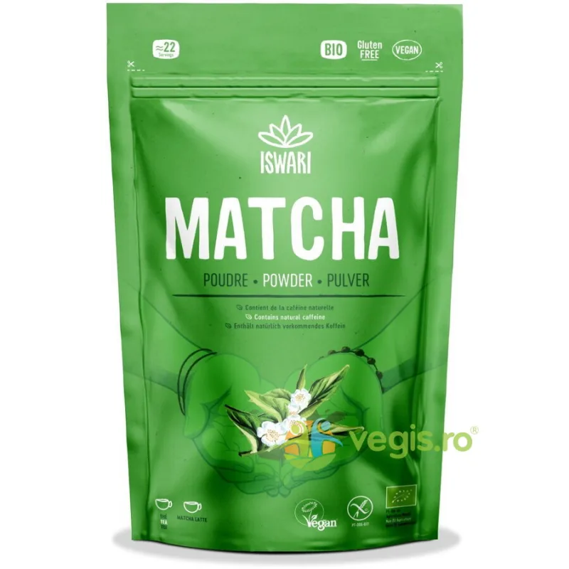 Matcha Pulbere fara Gluten Ecologica/Bio 70g ISWARI — preț și oferte