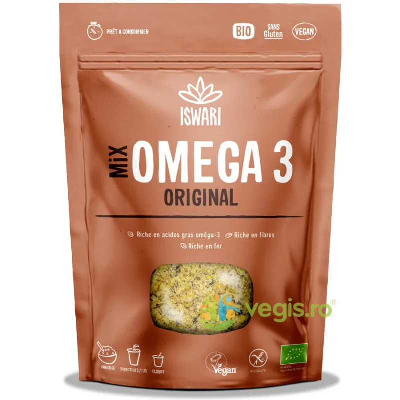 Mix Omega3 cu Seminte de In si Chia fara Gluten Ecologic/Bio 200g ISWARI — preț și oferte