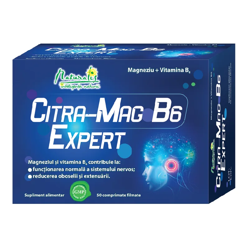 Citra-Mag B6 Expert, 50 comprimate filmate, Naturalis — preț și oferte