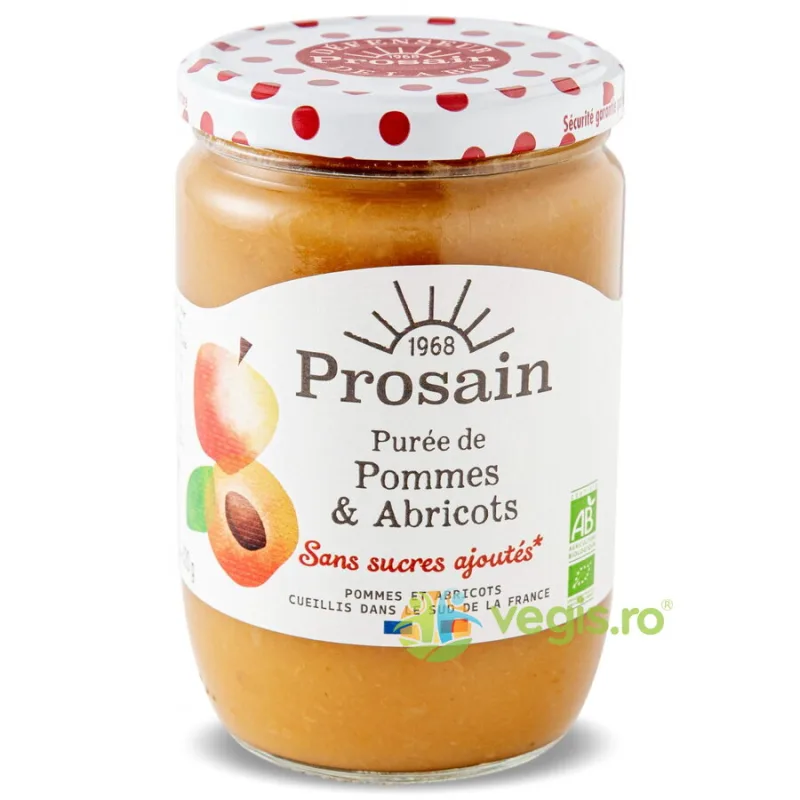 Piure de Mere si Caise fara Zahar Ecologic/Bio 620g PROSAIN — preț și oferte