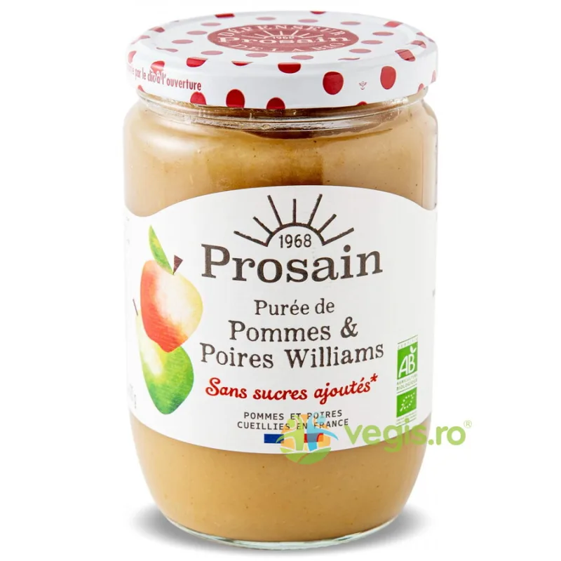 Piure de Mere si Pere fara Zahar Williams Ecologic/Bio 620g PROSAIN — preț și oferte