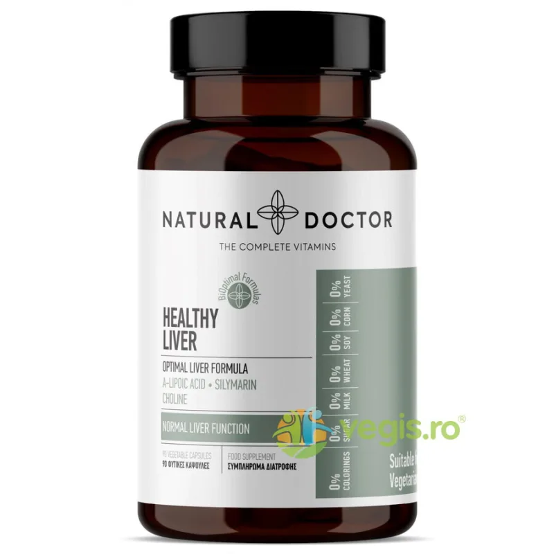 Healthy Liver - Functie Hepatica Normala 90cps vegetale NATURAL DOCTOR — preț și oferte