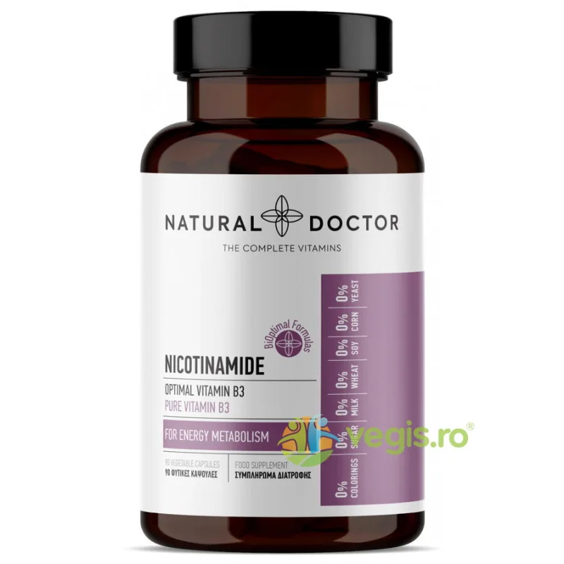 Nicotinamide - Functionarea Normala a Organismului 90cps vegetale NATURAL&nbsp;DOCTOR — preț și oferte
