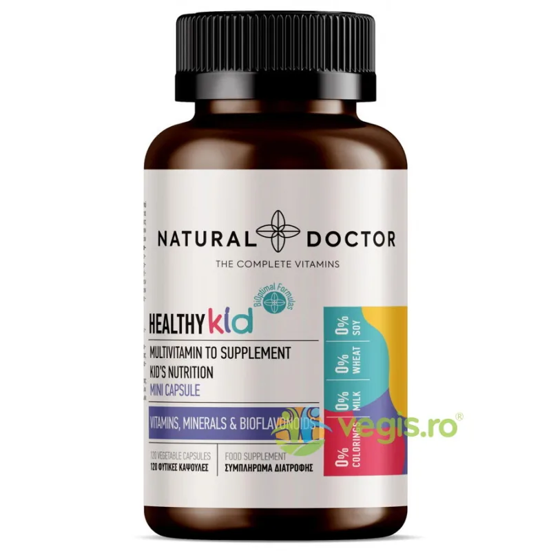Healthy Kid Multivitamin - Sanatatea Copiilor 120mini capsule NATURAL&nbsp;DOCTOR — preț și oferte